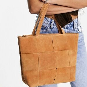 ASOS suede woven bag